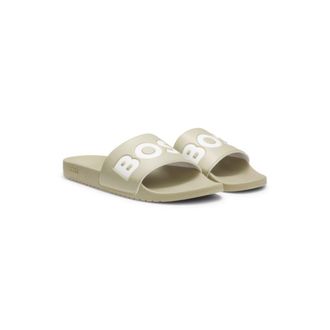 BOSS Italian-made slides with large logo detail
