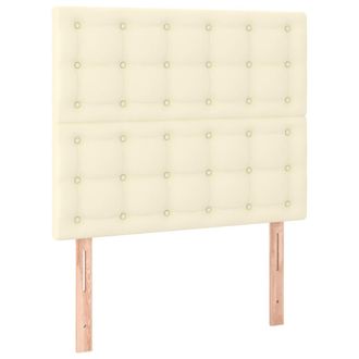 vidaXL Cabeceros 2 Unidades Cuero Sint&eacute;tico Color Crema 100x5x78/88 Cm Vidaxl