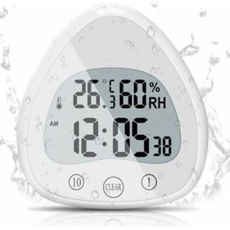 OEM Reloj De Ba&ntilde;o, Despertador Digital Lcd Con Pantalla T&aacute;ctil Resistente Al Agua, Reloj De Ducha, Temporizador Resistente Al Agua, Term&oacute;metro, Reloj Port