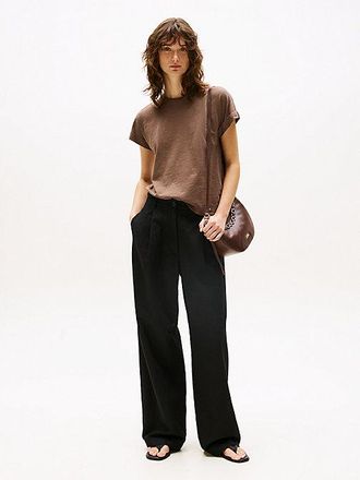 Tommy Hilfiger Wide Leg Trousers With Linen