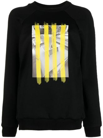 Plan C Felpa con stampa - Nero