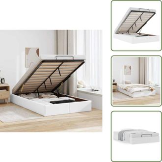 vidaXL The Living Store Struttura Letto Pouf senza Materasso 120x200 cm Similpelle - Struttura letto