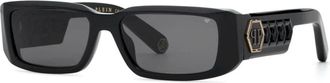 Philipp Plein Spp 240M 0700 Zonnebril - unisex - Zonnebrillen - Zwart - 57 MM - Accessoires