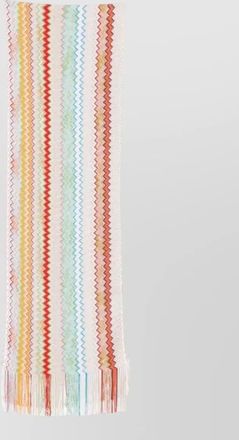 Missoni scarf featuring zigzag pattern and fringe