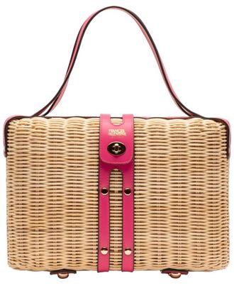 Frances Valentine The Holland Wicker & Leather Satchel