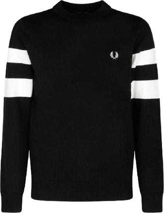 Fred Perry Trui met dubbele punt voor volwassenen (Zwart)