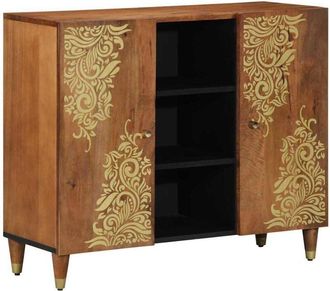 vidaXL Sideboard Marrone 90 x 33.5 x 75 cm Legno massello di mango - Vidaxl