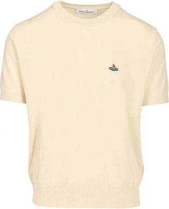 Vivienne Westwood T-Shirts - Heren - Ronde hals truien - Beige - XL - Truien & Vesten