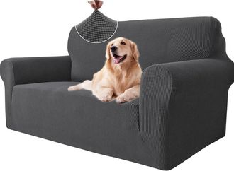 OEM Funda Para Sof&aacute; - Jacquard El&aacute;stico - Para Sal&oacute;n - Protecci&oacute;n Contra Mascotas - Gris - 2 Plazas