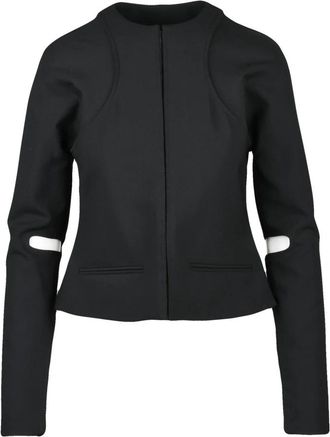 Courr&egrave;ges Scuba Giacchino - Dames - Zomerjassen - Zwart - M - Wol - Jassen