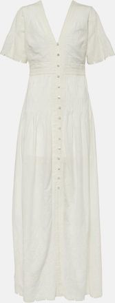 Veronica Beard Arushi embroidered cotton maxi dress