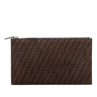 Fendi Pre-owned Clutches, female, Brown, Size: ONE SIZE Pre-owned Clutch