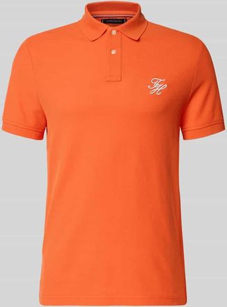 Tommy Hilfiger Regular Fit Poloshirt aus reiner Baumwolle in Orange, Gr&ouml;&szlig;e XXL