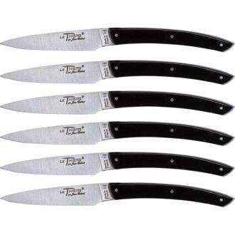 Laguiole Jean Dubost - Set di coltelli of (6 pezzi, acrilico), colore nero
