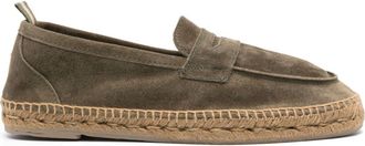 Castaner Nacho suede espadrilles - men - Raffia/Rubber/Calf Suede/Calf Suede - 40 - Green