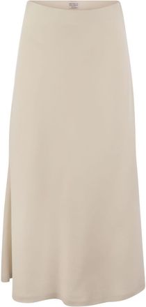 Brunello Cucinelli Brunello Cucinelli Womens Flute Skirt In Comfort Viscose Couture Twill - Ivory - Size EU 38 (Womens)