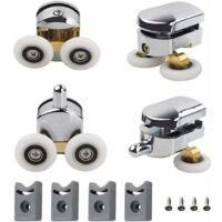 OEM (23 Mm) Juego De 4 Rodillos Dobles De Repuesto Ruedas De Fijaci&oacute;n De Repuesto Para Rodillos De Puerta Corredera Rueda Para Rodillo De Puerta Rodillos 