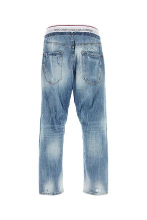 Dsquared2 Distressed Cotton Jeans - Navy