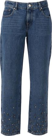 7 For All Mankind Baile de tobillo recto Calie de 7 For All Mankind con cristales y tachuelas