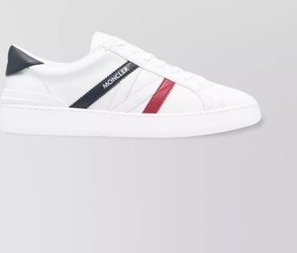 Moncler leather low sneakers stripes contrasting