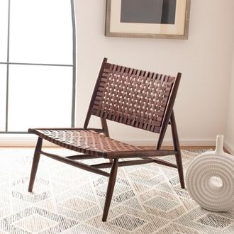 Safavieh Soleil Leather Woven Accent Chair