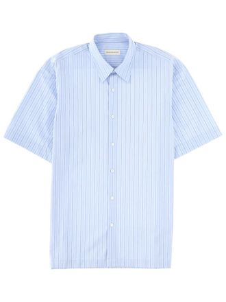 Dries Van Noten Neutral Cassidye Relaxed Pinstripe Cotton Shirt