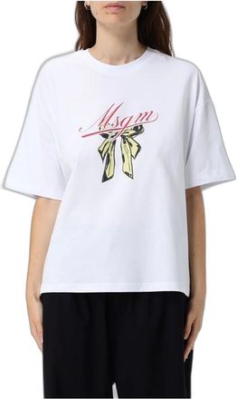 Msgm Camiseta - Tops - Mujer - Blanco - S