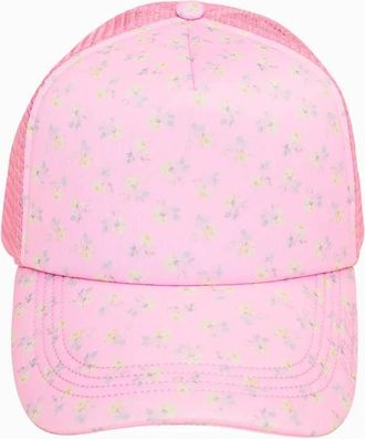 LoveShackFancy Mens Joni Trucker Hat In Rose