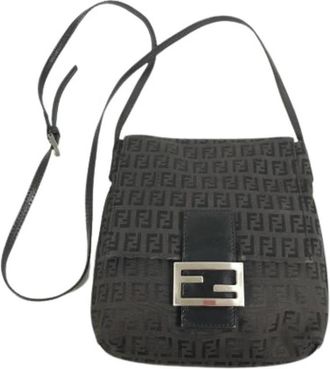 Fendi Pre-owned Vintage Pochette Schoudertas - Dames - Vintage Schoudertas - Zwart - ONE Size - Leer - Vintage