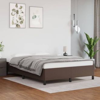 vidaXL Estructura De Cama Sin Colch&oacute;n Cuero Sint&eacute;tico Marr&oacute;n 140x190cm Vidaxl