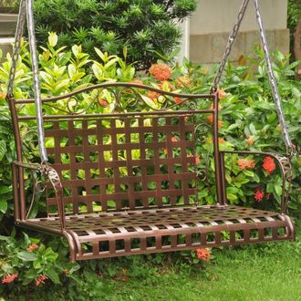 International Caravan Inc Mandalay Iron Hanging Swing