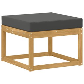 vidaXL Hocker Exterior Madera De Acacia S&oacute;lida Blanco Vidaxl