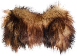 Simone Rocha Simone Rocha Strapless Faux fur bra top - Natural - 10 (UK10 / S)