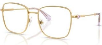 Swarovski 53mm Square optical glasses in Gold at Nordstrom