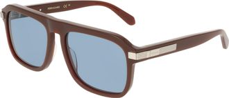 Ferragamo Blue Navigator Mens Sunglasses SF2087S 210 57