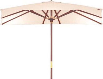 Made in Italy Sombrilla De Jard&iacute;n Cuadrada Estructura De Madera Sun Top Beige 3x3 M