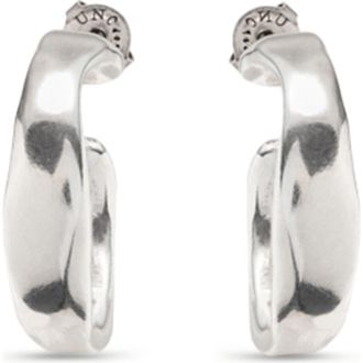 UNOde50 Sterling silver-plated wide hoop earrings at Nordstrom