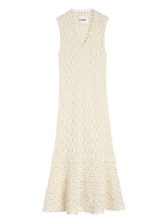 Jil Sander passementerie-detail dress - Neutrals