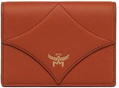 MCM Diamond wallet made of Spanish calfskin with snap closure - female - MCM - Wallets & Cardholders - Brown - ONE SIZE - Accessories
