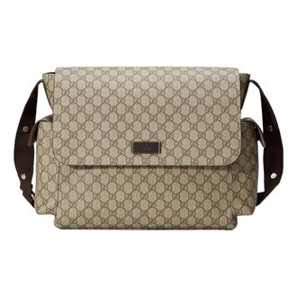 Gucci GG Supreme Plus Diaper Bag Beige Brown 211131-KGDIG-8588
