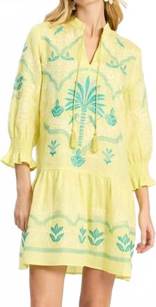 Tyler B&ouml;e Nikki Embroidered Dress In Sunny Lime