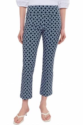 Elliott Lauren Chain Link Pull On Bootcut Pant In Navy