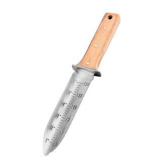 OEM Couteau De Jardin - Acero Inoxidable - L&aacute;mina C&oacute;ncava Y Dentada - Para Desherbar, Excavar, Podar, Trasplantar Y Medir - 1 Unidad