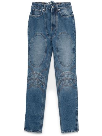 Jean Paul Gaultier Jeans con lacci - Blu