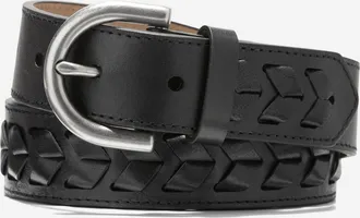 Cole Haan Womens Laced Harness Belt - Black Size Medium