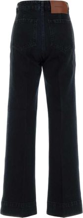 Victoria Beckham High-Rise Straight-Leg Denim Jeans - Navy