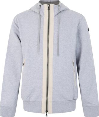 Paul & Shark Hooded Sweatshirt with Zip - Heren - Vesten met rits - Grijs - 5XL - Katoen - Hoodies & sweatvesten