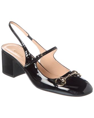Gucci Horsebit Patent Slingback Pump
