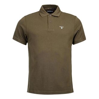 Barbour Polo Shirts, male, Green, Size: 2XL Tartan Pique Polo