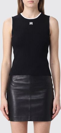 Amiri Top in maglia a coste slim fit con monogramma ricamato